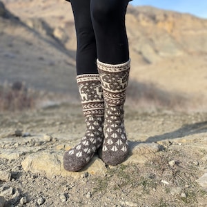 Caucasian Red Deer Socks - Knitting Pattern