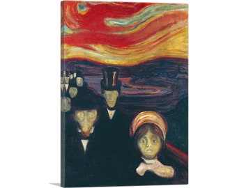 Anxiety 2 1896 EDVARD MUNCH Expressionism Symbolism Art Poster