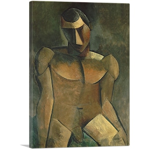ARTCANVAS Homme Nu Assis 1908 by Pablo Picasso Canvas Art Print