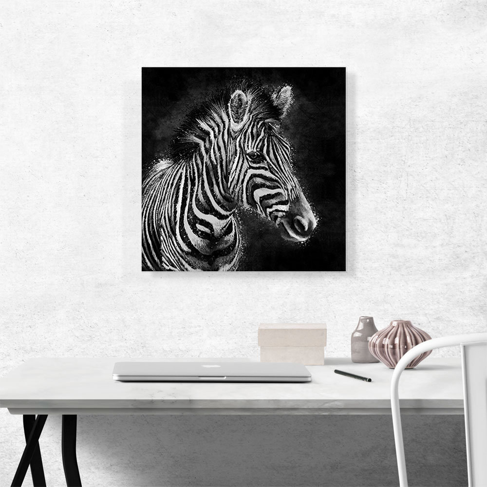 ARTCANVAS Zebra Black White Stripes Africa Canvas Art Print
