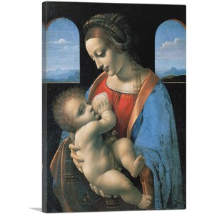 ARTCANVAS Madonna Litta 1490 por Leonardo da Vinci Lienzo Art Print