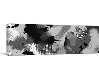 ARTCANVAS Light Dark Gray Black Modern Canvas Art Print