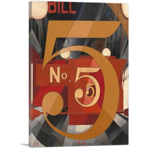 ARTCANVAS I Saw the Figure 5 in Gold by Charles Demuth Canvas Art Print