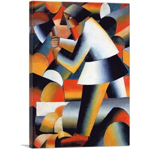 ARTCANVAS The Woodcutter 1912 by Kazimir Malevich Canvas Art Print