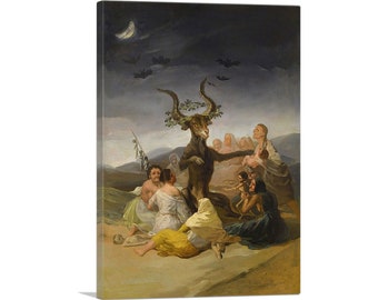 ARTCANVAS Witches&#39; Sabbath 1798 by Francisco de Goya Canvas Art Print