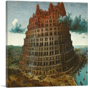ARTCANVAS The Little Tower of Babel 1563 by Pieter Bruegel the Elder Canvas Art Print
