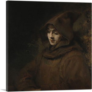 ARTCANVAS Titus as a Monk 1660 by Rembrandt van Rijn Canvas Art Print