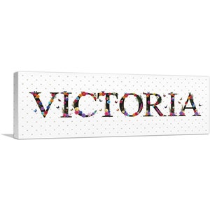 the name victoria in glitter