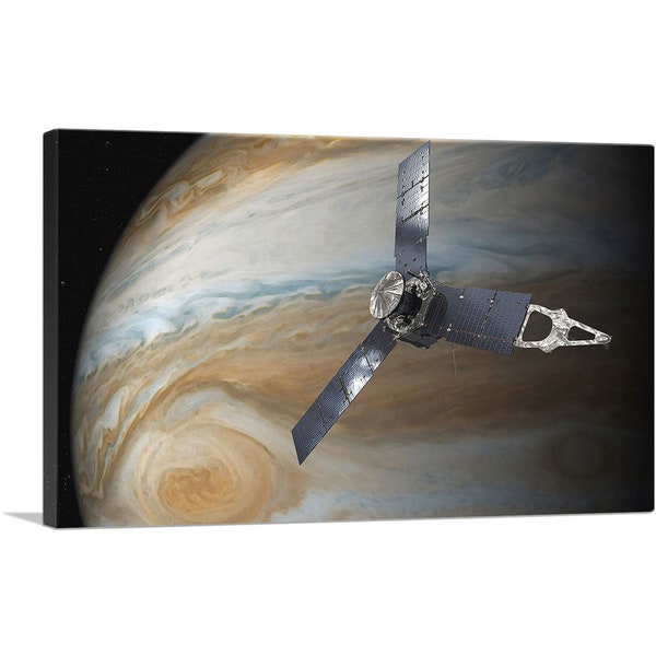 ARTCANVAS Nasa Juno Space Satellite and Great Red Spot Canvas Art Print