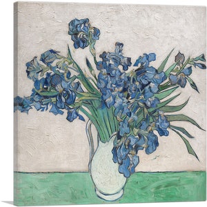 ARTCANVAS Irises in White Pitcher 1890 by Vincent van Gogh Canvas Art Print