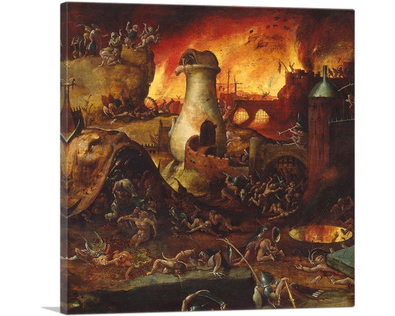 ARTCANVAS Hell by Hieronymus Bosch Canvas Art Print - Etsy