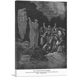 ARTCANVAS Saul and the Witch of Endor 1866 Canvas Art Print by Gustave Dore