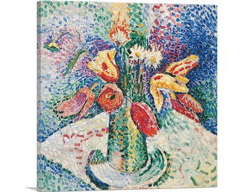 ARTCANVAS Tulips and Flowers in Vase 1905 by Henri Matisse Canvas Art Print