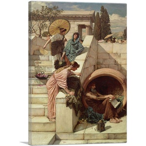 ARTCANVAS Diogenes 1882 by John William Waterhouse Canvas Art Print