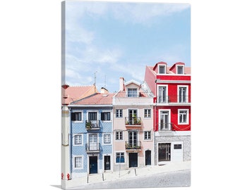 ARTCANVAS Colorful Townhouses on a Hill Lisbon Portugal Canvas Art Print