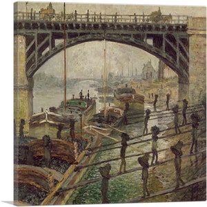 ARTCANVAS The Coalmen by Claude Monet Canvas Art Print