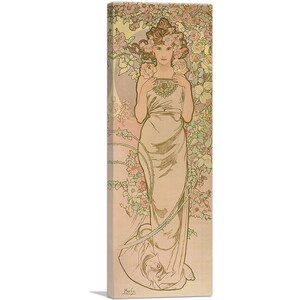 ARTCANVAS La Femme Animee en Fleur by Alphonse Mucha Canvas Art Print