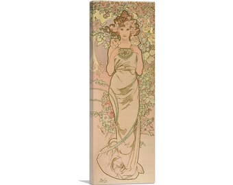 ARTCANVAS La Femme Animee en Fleur by Alphonse Mucha Canvas Art Print