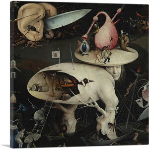 ARTCANVAS The Garden of Earthly Delights - Detail of Hell by Hieronymus Bosch Canvas Art Print