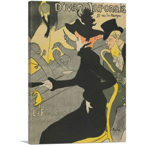 ARTCANVAS Divan Japonais 1893 por Henri de Toulouse-Lautrec Canvas Art Print