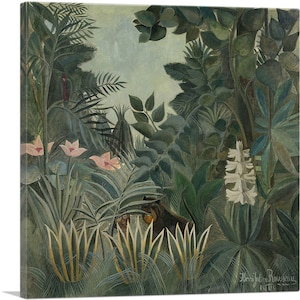 ARTCANVAS La selva ecuatorial 1909 de Henri Rousseau Lienzo impreso