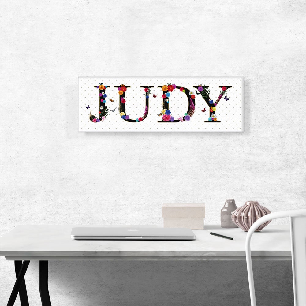 ARTCANVAS Judy Girls Name Room Decor Canvas Art Print 