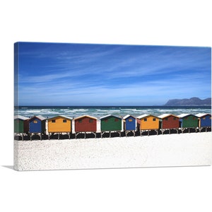 ARTCANVAS Colorful Houses on the Beach Canvas Art Print