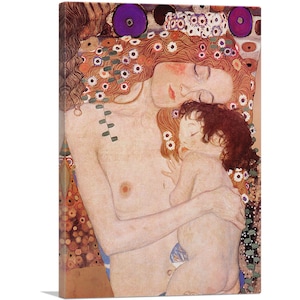 ARTCANVAS Las tres edades de la mujer - Detalle de la madre y el niño 1905 de Gustav Klimt Canvas Art Print