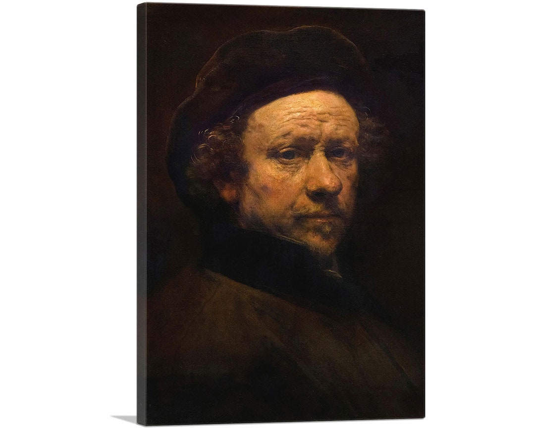 ARTCANVAS Self-portrait With Beret and Turned-up Collar 1659 by Rembrandt  Van Rijn Canvas Art Print - Etsy, image size:1080x864