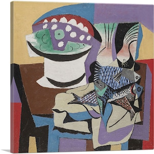 ARTCANVAS Still Life with Fish 1923 by Pablo Picasso Canvas Art Print