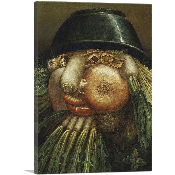 ARTCANVAS The Greengrocer by Giuseppe Arcimboldo Canvas Art Print 26"x18"