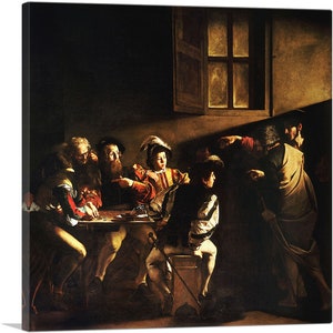 ARTCANVAS The Calling of Saint Matthew 1600 Canvas Art Print by Caravaggio