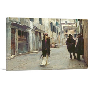 ARTCANVAS John Singer Sargent Street in Venice Canvas Art Print by John Singer Sargent