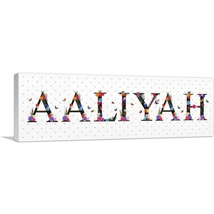 ARTCANVAS Aaliyah Girls Name Room Decor Canvas Art Print