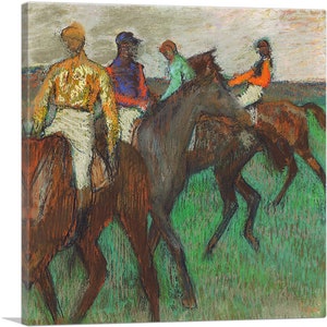 ARTCANVAS Before the Race 1890 by Edgar Degas Canvas Art Print