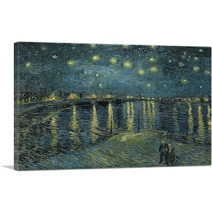 ARTCANVAS Starry Night Over the Rhone 1888 by Vincent Van Gogh Canvas Art Print