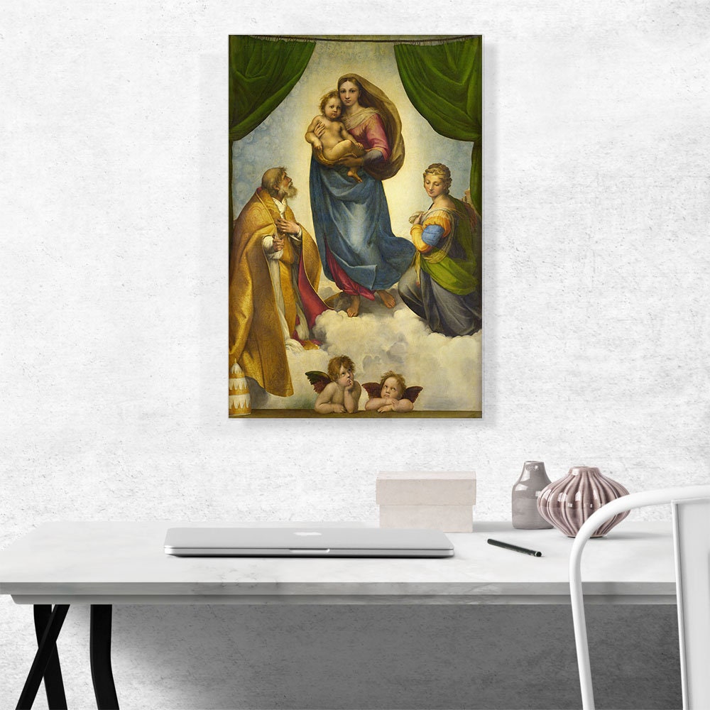 ARTCANVAS Sistine Madonna 1513 by Raphael Canvas Art Print - Etsy