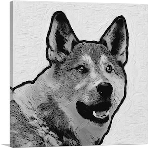 ARTCANVAS Laika Dog Breed Canvas Art Print
