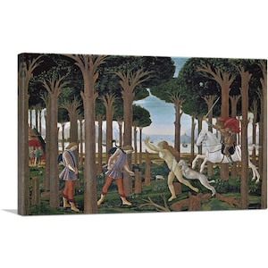 ARTCANVAS The Story of Nastagio degli Onesti I 1483 by Sandro Botticelli Canvas Art Print