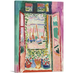 ARTCANVAS Open Window - Collioure 1905 by Henri Matisse Canvas Art Print