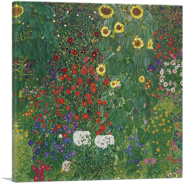 ARTCANVAS Farm Garden with Flowers 1906 by Gustav Klimt Canvas Art Print