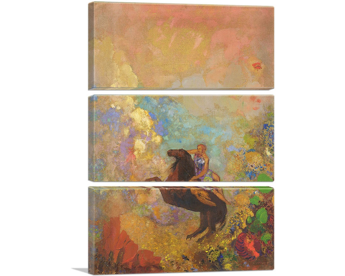 ARTCANVAS Muse Auf Pegasus 1900 by Odilon Redon Canvas Art - Etsy
