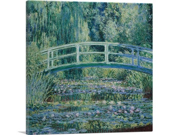 ARTCANVAS Water Lilies and Japanese Bridge by Claude Monet Canvas Art Print