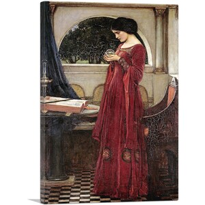 ARTCANVAS Crystal Ball - Without Skull Canvas Art Print by John William Waterhouse 26&quot;x18&quot;