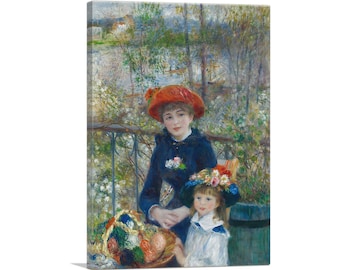 ARTCANVAS Two Sisters - On the Terrace 1881 by Pierre-Auguste Renoir Canvas Art Print