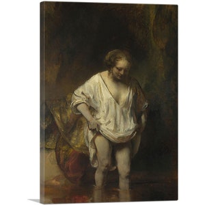 ARTCANVAS Hendrickje Bathing in a River 1654 by Rembrandt van Rijn Canvas Art Print