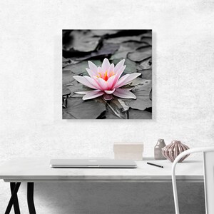 ARTCANVAS Water Lily Lotus Home Decor Square Canvas Art Print - Etsy