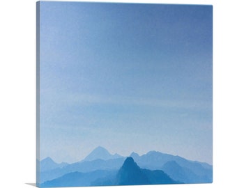 ARTCANVAS Modern Blue Sky And Mountains Canvas Art Print