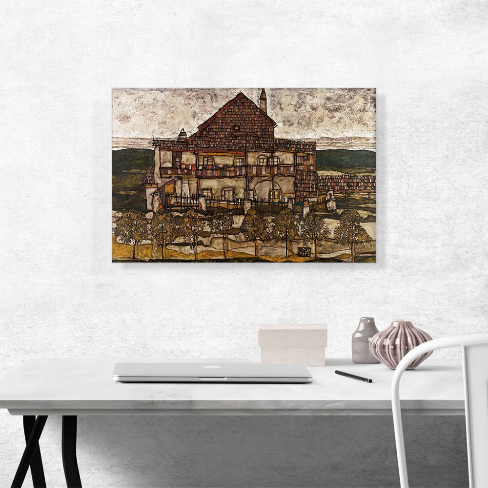 ARTCANVAS House with Shingles 1915 by Egon Schiele Canvas Art | Etsy