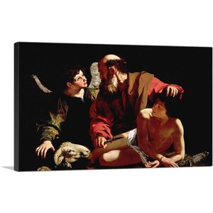ARTCANVAS Sacrifice of Isaac 1598 by Caravaggio Canvas Art Print